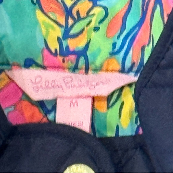 Lily Pulitzer Puffer Navy Spring Vest - Picture 7 of 8